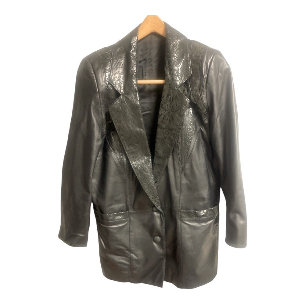 Vintage 80s Pioneer Wear Lizard Print Blazer Jacket
